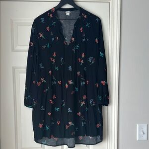 Old Navy Black and Floral Dress